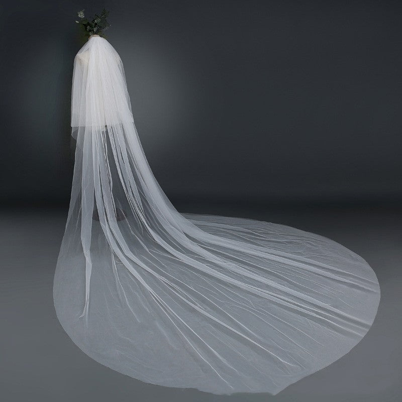 Bridal Wedding Veil Widened Tail - Enfance-Heureuse