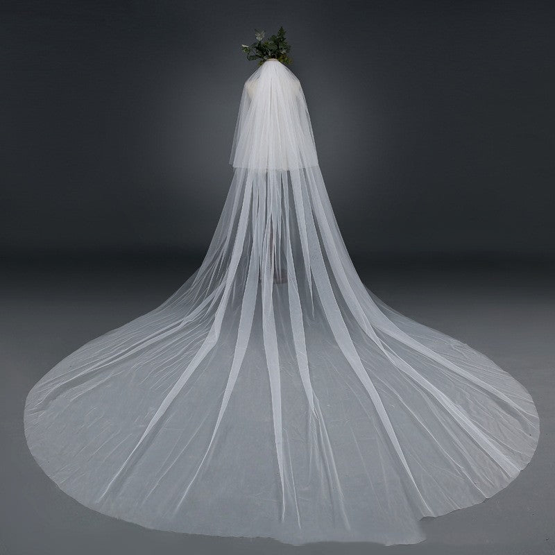 Bridal Wedding Veil Widened Tail - Enfance-Heureuse