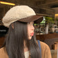 Korean PU Leather Brim Beret Autumn And Winter