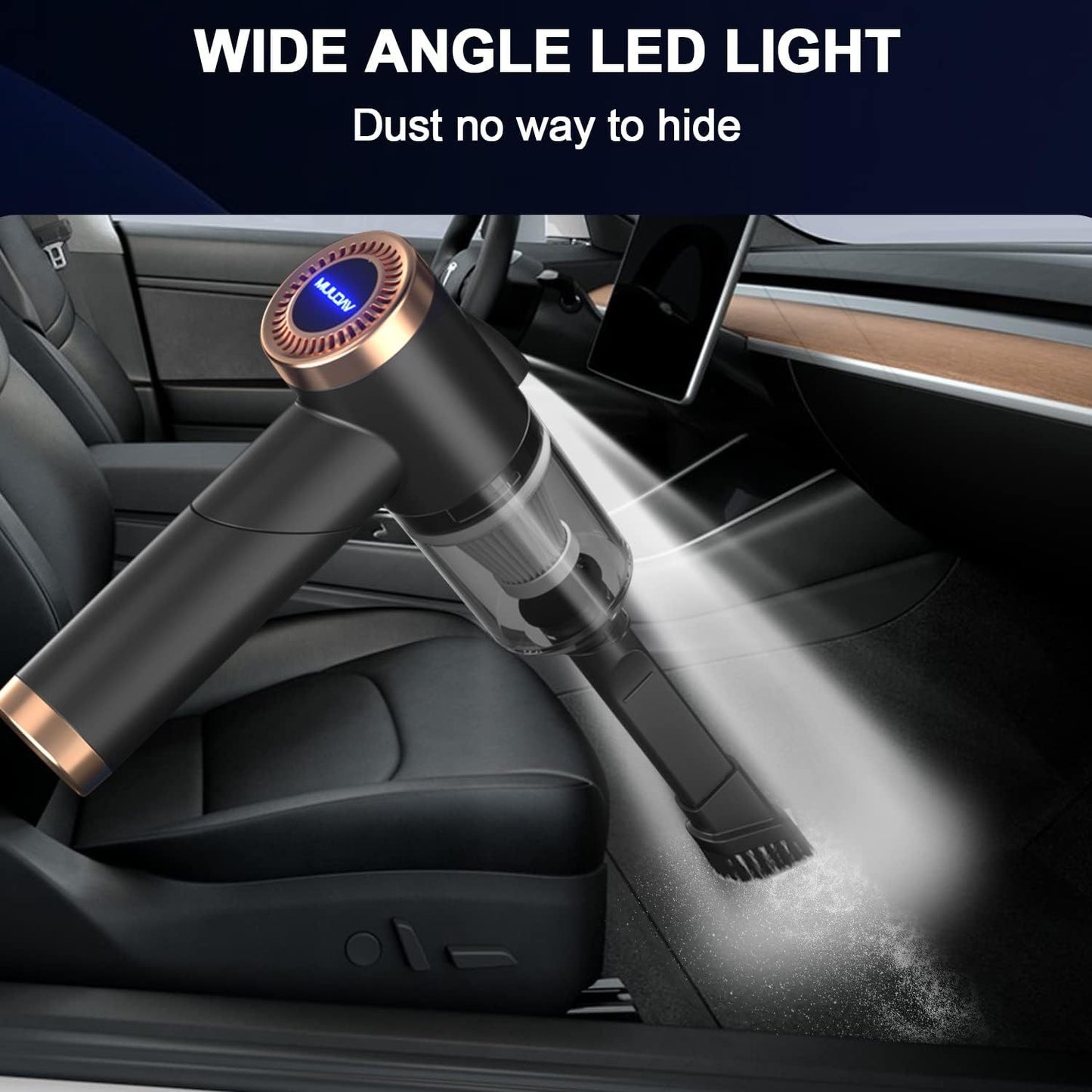 Vacuum Cleaner And Air Duster For Cars, Homes, Offices And Pets, High-power, Multi-nozzle Handheld Car Vacuum Cleaner. - Enfance-Heureuse