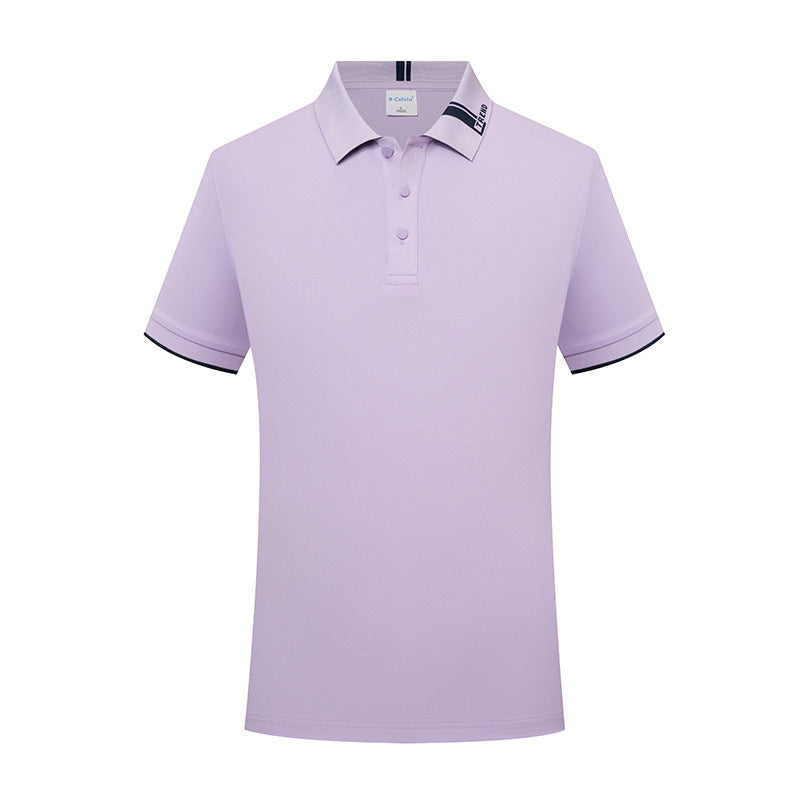 Breathable Refreshing Fashion Letter Short Sleeve Lapel Polo Shirt