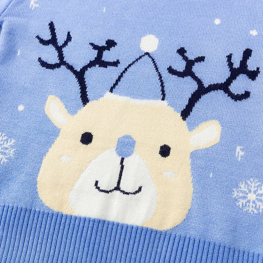 Christmas snowflake fawn sweater - Enfance-Heureuse
