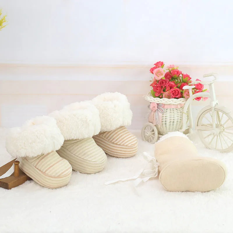 Nouveau style Bébé Chaussures Infantile Doux Semelle Chaussures pour Nouveau-nés Bébé D'hiver Garder Au Chaud Imprimer Premiers Marcheurs Chaussures pour bébés enfants - Enfance-Heureuse
