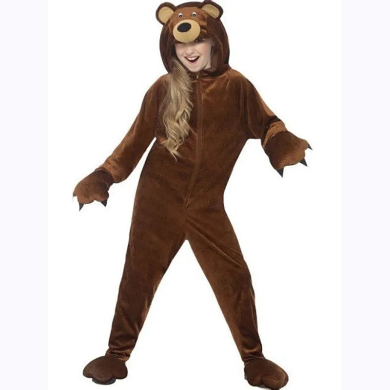 Children's Animal Brown Bear Modeling Costume Props - Enfance-Heureuse