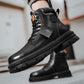 Men's Fashion Seven-hole Fleece-lined Durable Wear-resistant Overalls Boots - Enfance-Heureuse