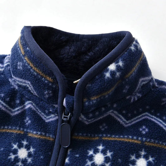 Children's Printed Polar Fleece Cartoon Jacket Plus Velvet - Enfance-Heureuse