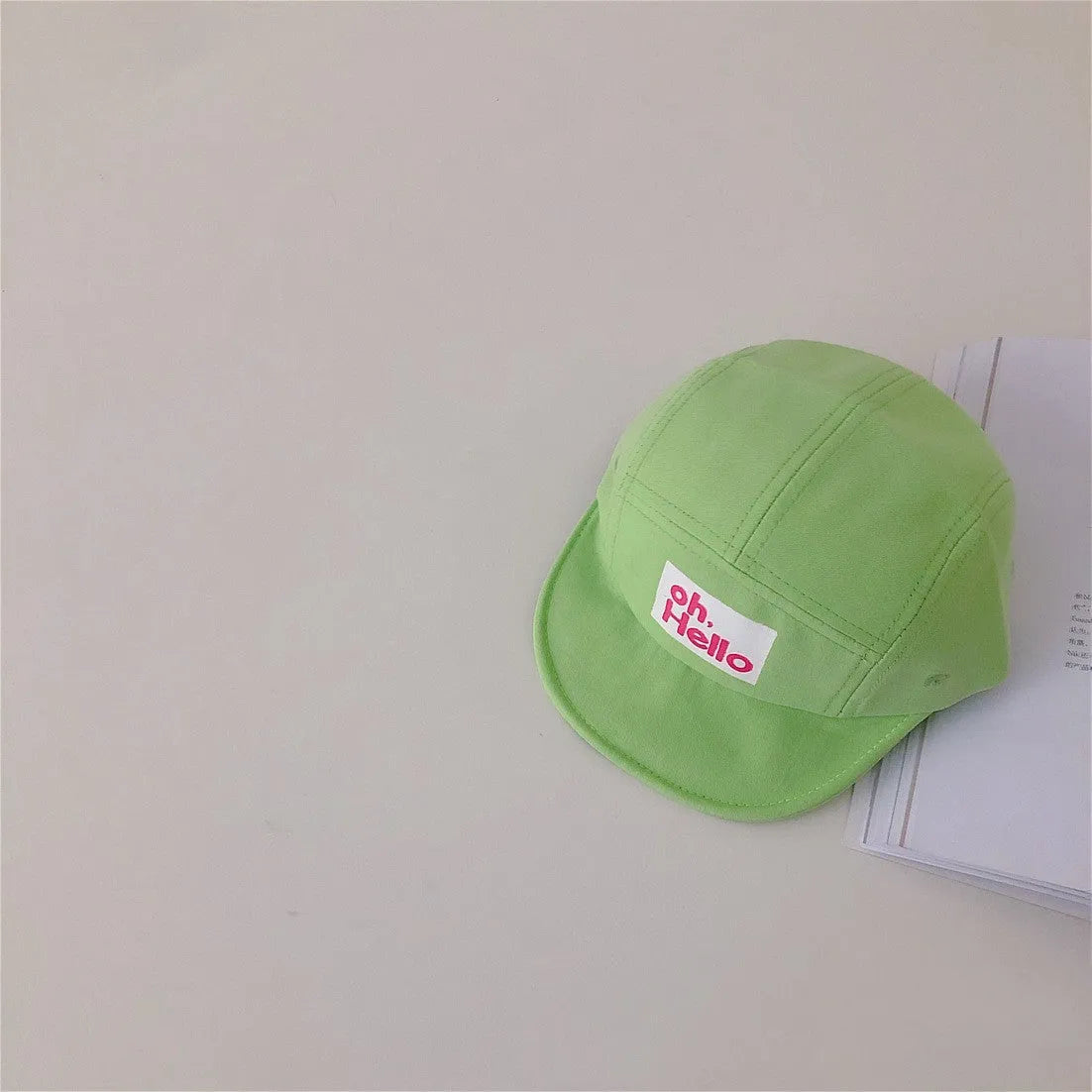 South Korea With The Same Paragraph Pressure Rubber Letters Children's Soft Brim Duck Tongue Hats - Enfance-Heureuse