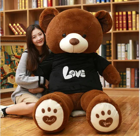 Plush toy ribbon teddy bear doll hugs bear dolls to give girls birthday gifts - Enfance-Heureuse