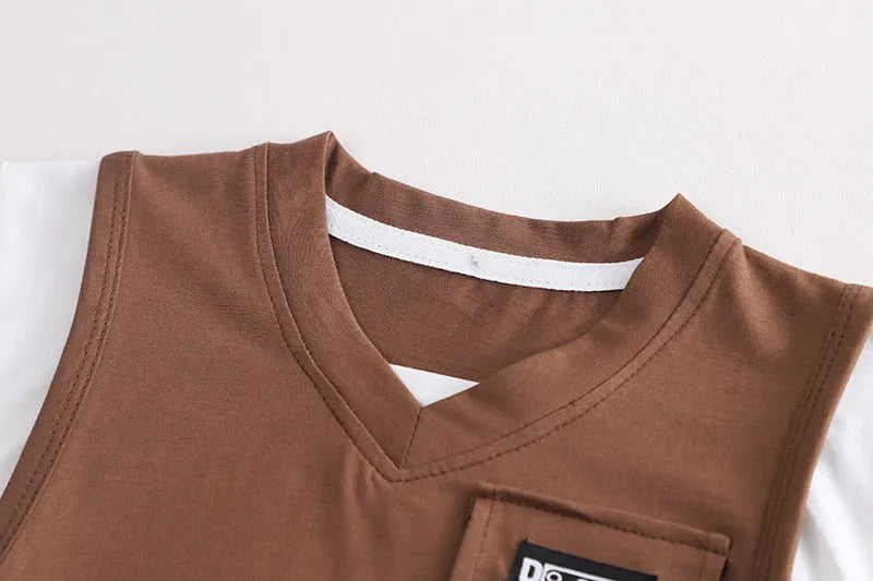 Boys Summer Suit Summer Short Sleeve Clothes - Enfance-Heureuse