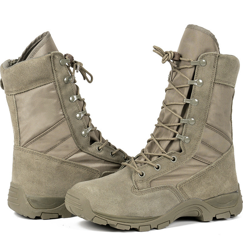 High-top Combat Boots Green Desert Boots Light Combat - Enfance-Heureuse