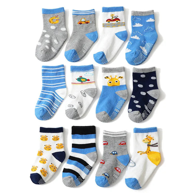 Indoor Toddler Anti Drop Socks Cartoon Non Slip Floor Socks - Enfance-Heureuse