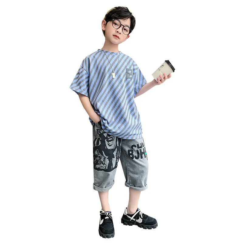 Children's Handsome Children's Summer Clothes - Enfance-Heureuse