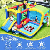 7 In 1 Inflatable Bounce House, Bouncy House With Ball Pit For Kids Indoor Outdoor Party Family Fun, Obstacles, Toddler Bouncy Castle With Ball Pit For Birthday Party Gifts - Enfance-Heureuse
