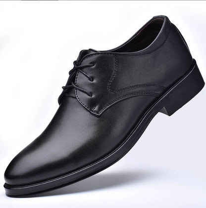 Black Shoes With Pointed Toe For Men - Enfance-Heureuse