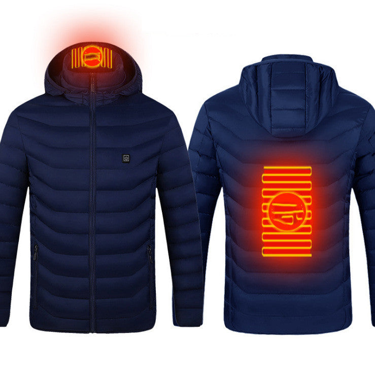New Heated Jacket Coat USB Electric Jacket Cotton Coat Heater Thermal Clothing Heating Vest Men's Clothes Winter - Enfance-Heureuse