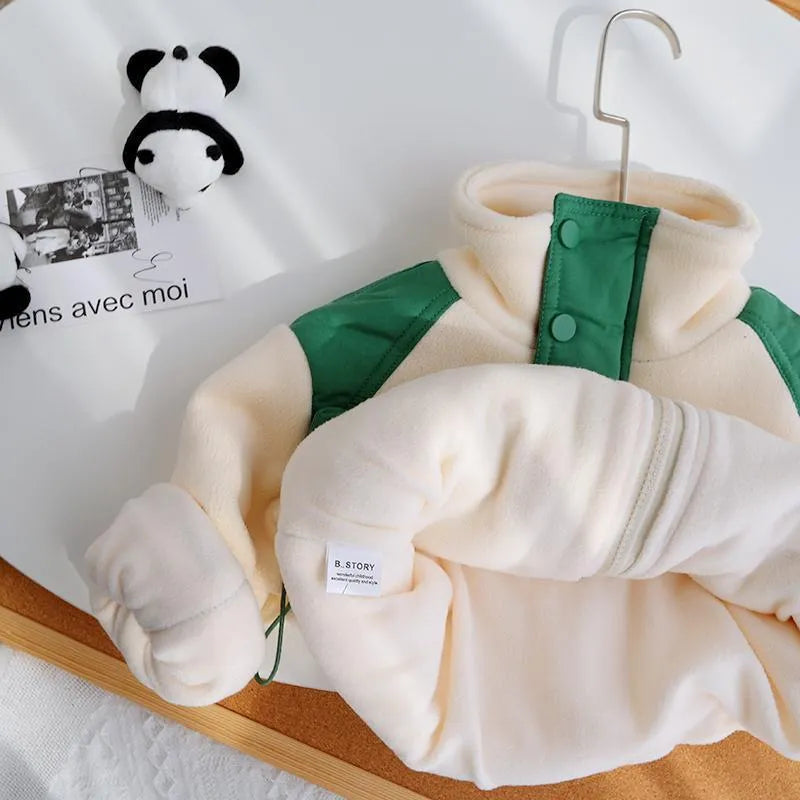 Children's Polar Fleece And Fleece Thickened Coat - Enfance-Heureuse