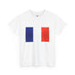 French Flag Unisex Heavy Cotton Tee - Casual Pride Wear - Enfance-Heureuse