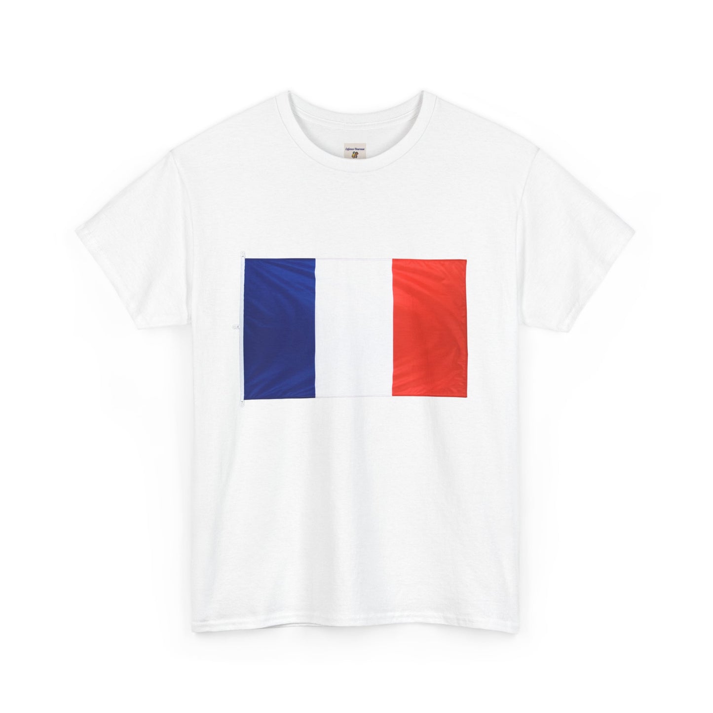 French Flag Unisex Heavy Cotton Tee - Casual Pride Wear - Enfance-Heureuse
