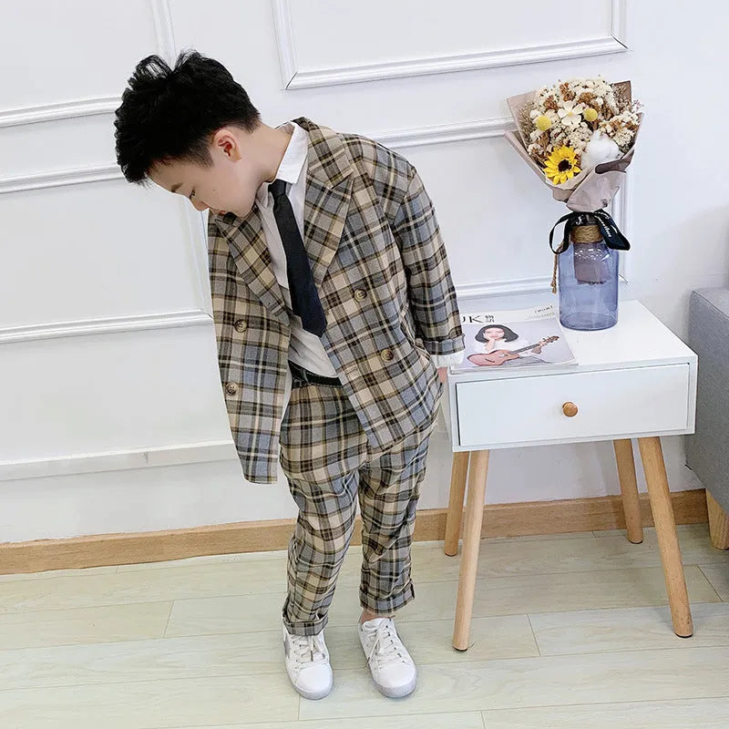 Small, medium and big kids plaid jacket - Enfance-Heureuse
