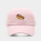 Hot Dog Embroidery Pattern Soft Top Peak Cap