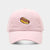 Hot Dog Embroidery Pattern Soft Top Peak Cap