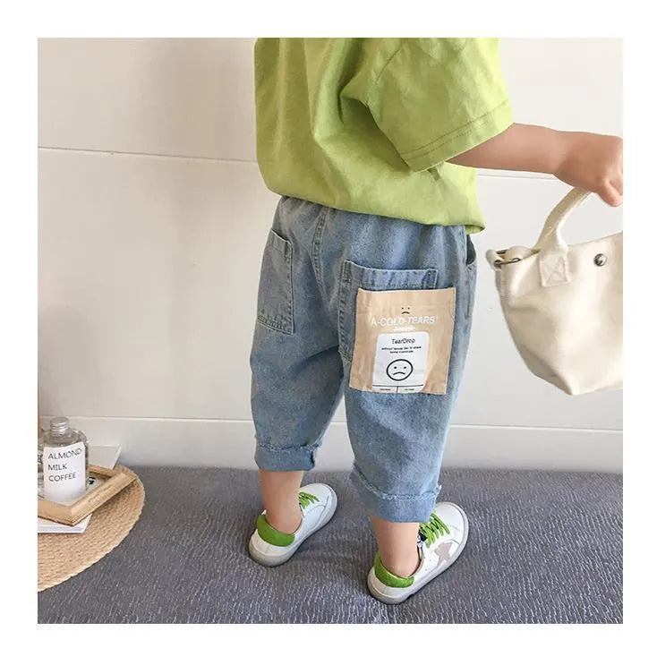 Children's cropped jeans - Enfance-Heureuse