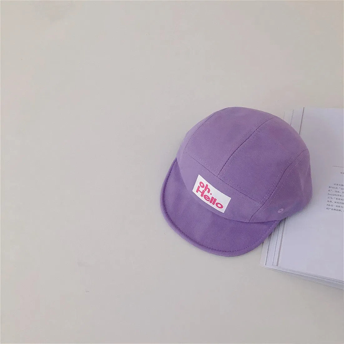 South Korea With The Same Paragraph Pressure Rubber Letters Children's Soft Brim Duck Tongue Hats - Enfance-Heureuse