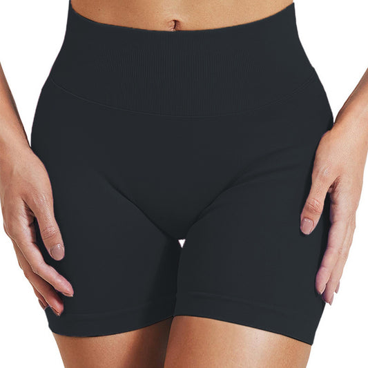 Women's Solid High Waist Sports Shorts, Breathable And Comfortable Tight Shorts With High Elasticity, Fitness Shorts, Women's Sportswear Worn Indoors And Outdoors - Enfance-Heureuse