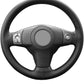 Genuine Leather DIY Car Steering Wheel Cover Anti-slip For Cm Black US - Enfance-Heureuse