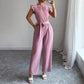 Simple Fashion Ruffled Short Sleeves Corset Jumpsuit For Women - Enfance-Heureuse