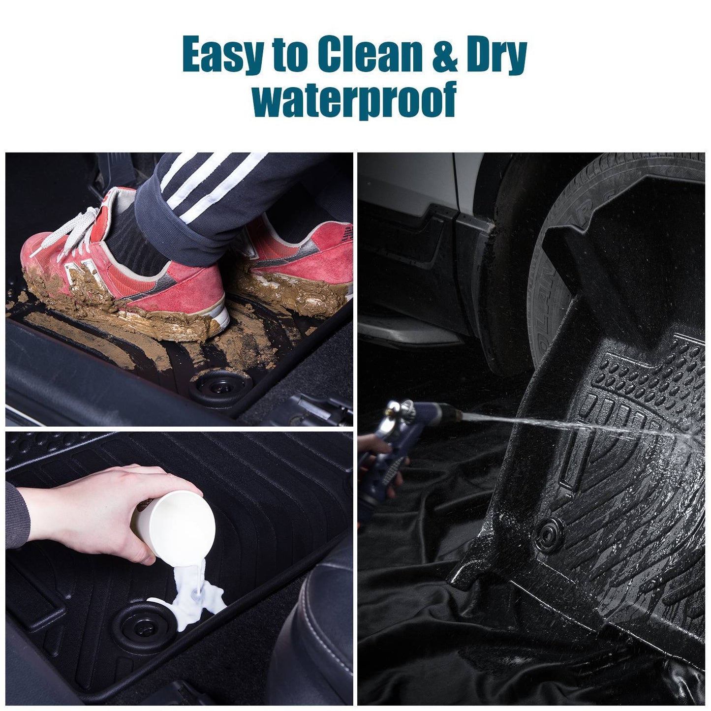 Car Floor Mats For 2023 CRV Hybrid Black All-Weather TPE Rubber Car Mats - Enfance-Heureuse