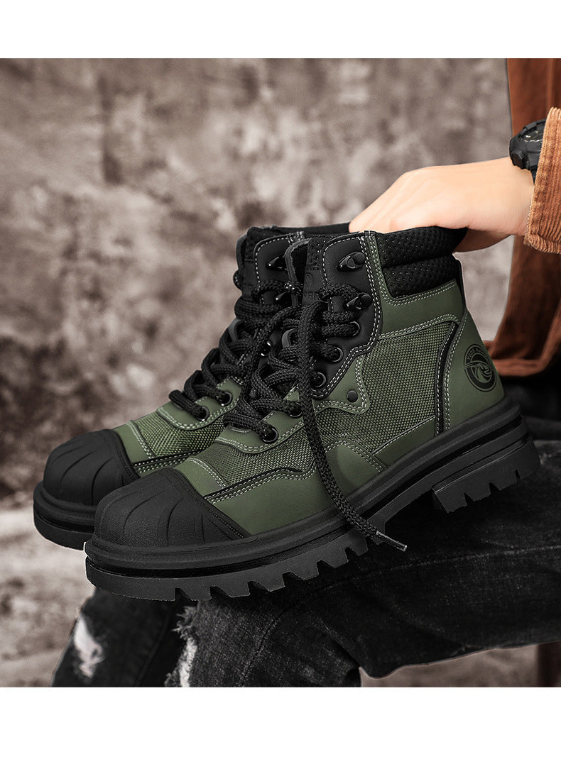 Men's High-top Shell Toe Rhubarb Martin Boots - Enfance-Heureuse