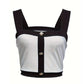 Women's Square Neck Sleeveless Color Blocked Versatile Slim Fit Vest - Enfance-Heureuse