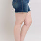 Judy Blue Tummy Control Fray Hem & Shield Back Pockets Denim Shorts