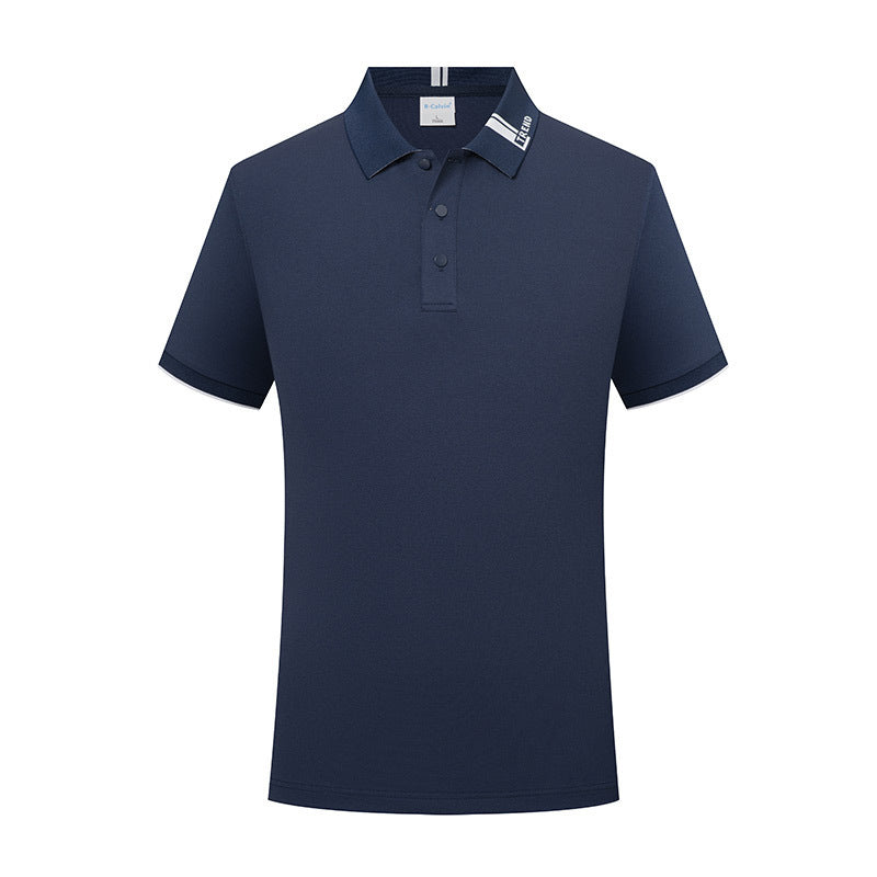 Breathable Refreshing Fashion Letter Short Sleeve Lapel Polo Shirt