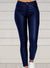 Pure Color PU Sexy Leather Pants Casual Feet Pants Women - Enfance-Heureuse