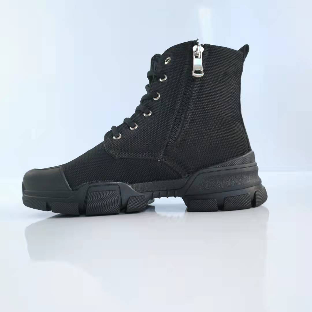 High-top Labor Protection Tooling Canvas Martin Boots Thick Bottom Waterproof - Enfance-Heureuse