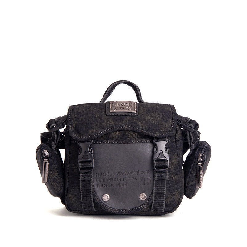 Canvas Shoulder Bag Commuter Cross-body Bag Mens Casual Handbag Retro Canvas Satchel - Enfance-Heureuse