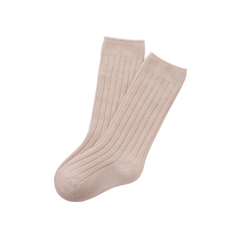 Double Needle Baby Knee Length Socks - Enfance-Heureuse