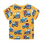 Boys' Creative Cartoon Print Short Sleeves - Enfance-Heureuse