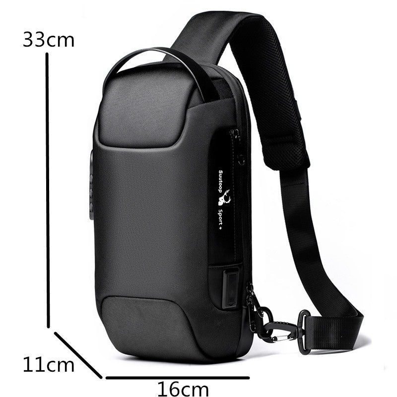 Men Chest Bag Messenger Bag Anti-theft Shoulder Bags Chest Bag Pack For Male - Enfance-Heureuse
