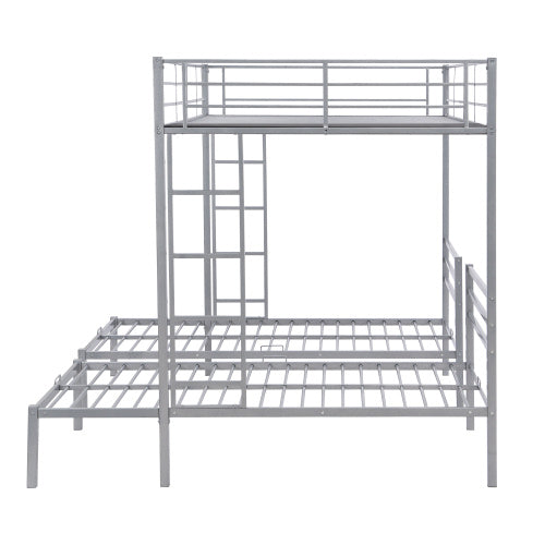 Full Over Twin Twin Size Bunk Bed With Built-in Shelf - Enfance-Heureuse