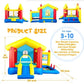 8 In 1 Inflatable Bounce House With Blower Basketball Hoop Ocean Balls Ring-toss Game Target And Sticky Ball Game For Kids - Enfance-Heureuse