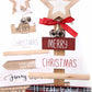 Christmas decorations with English letters - Enfance-Heureuse