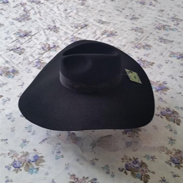 Sombrero de lana de ala ultra ancha de moda europea y americana de pura lana
