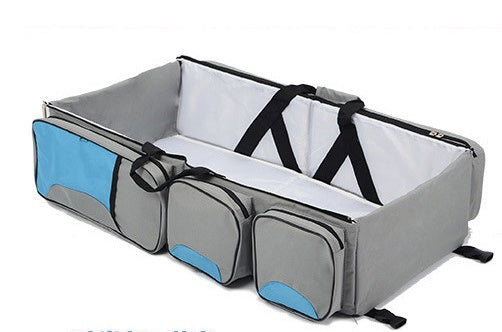 New multi function Mommy bag type baby portable bed folding sleeping basket outdoors baby sleeping baby - Enfance-Heureuse