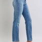 Judy Blue Full Size Run Vintage Wash Thermal Straight Jeans - Enfance-Heureuse