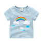 Children's summer cartoon print T-shirt - Enfance-Heureuse