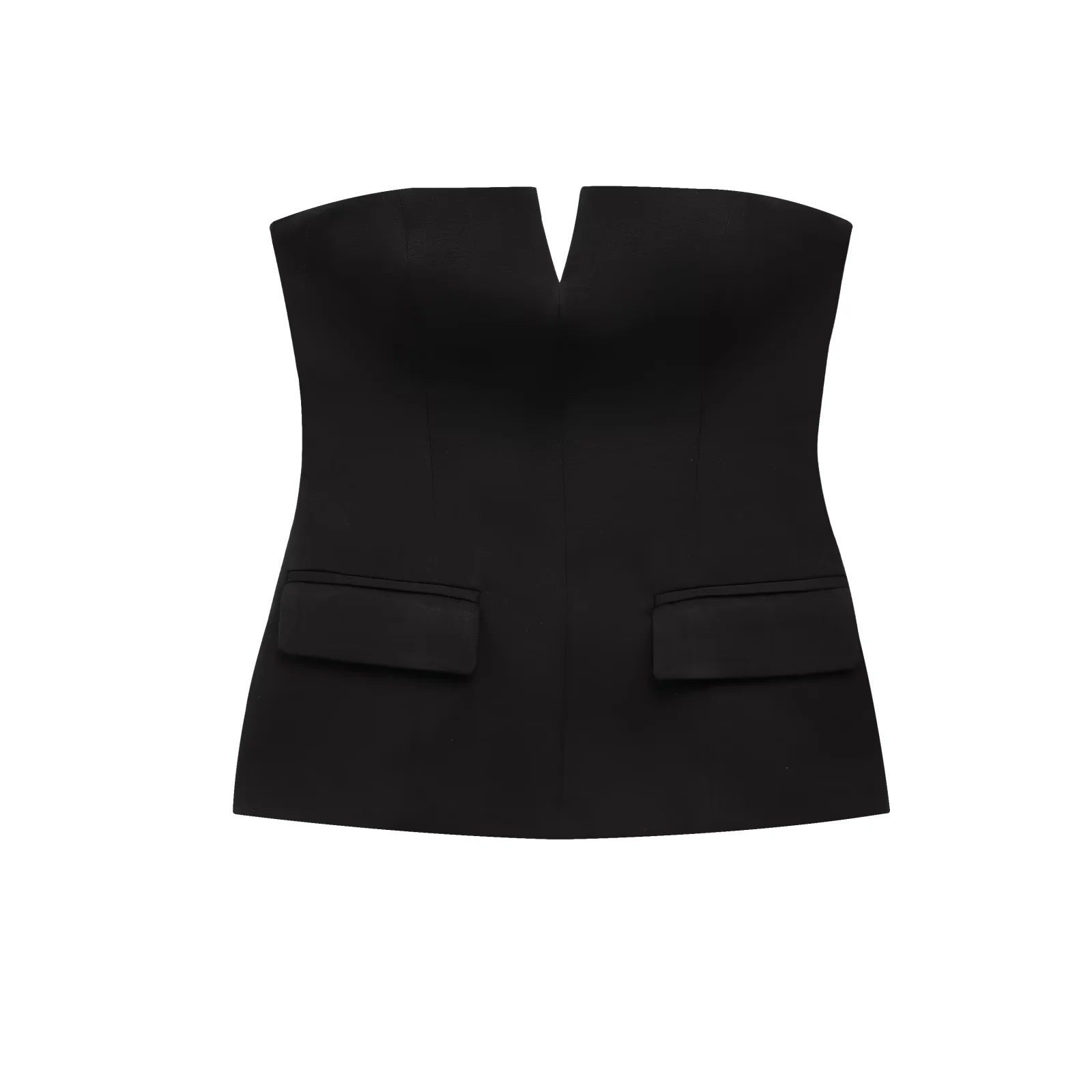 Solid Color Strapless Short Tube Top - Enfance-Heureuse