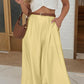 Polyester Satin Draping Yellow Skirt - Enfance-Heureuse